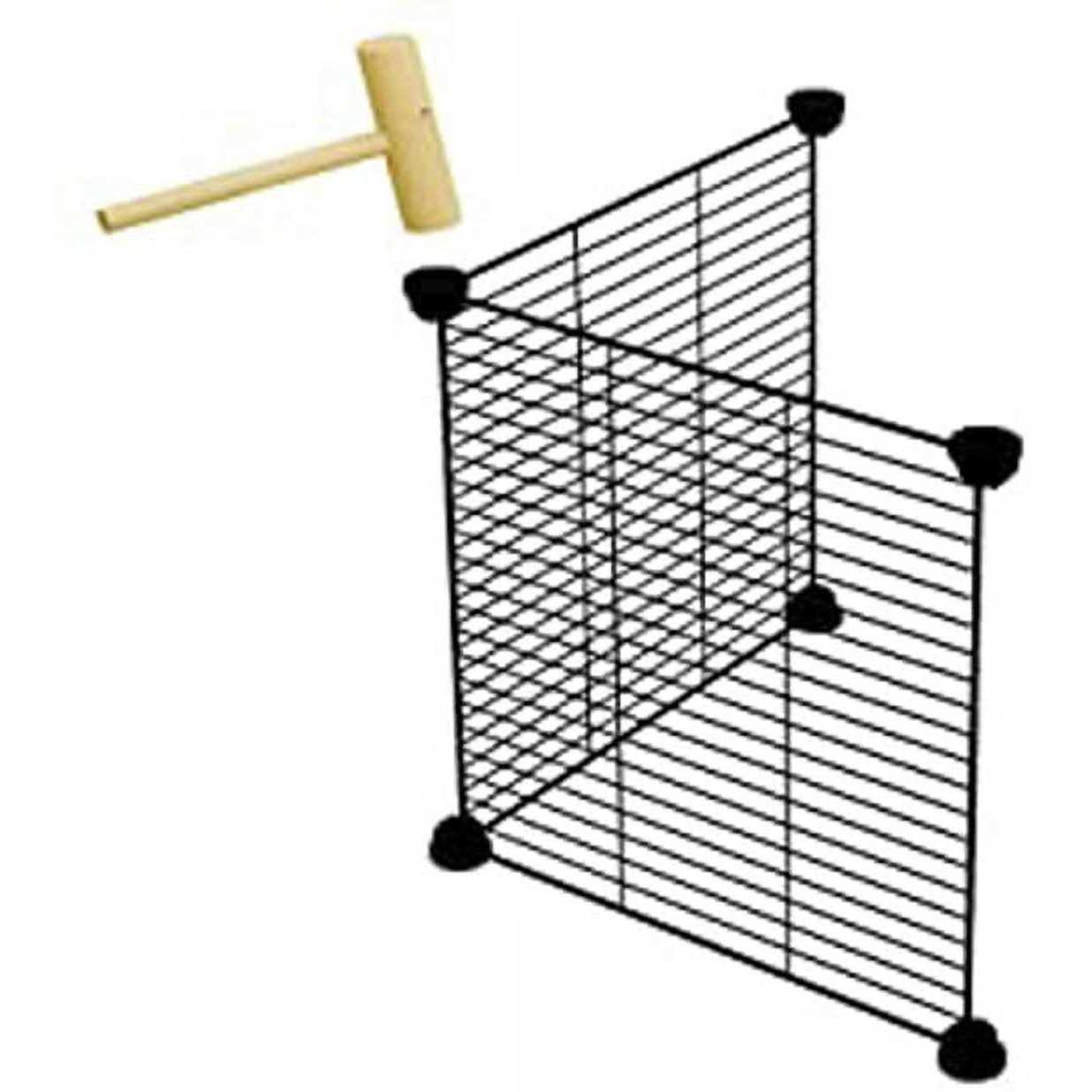Mcage 48 Extra Large Guinea Pig Dwarf Rabbit Habitat Yard Hamster Turtle Critters Cage Center Divider with Door Mouse Mice Bunny Enclosure - Healthber