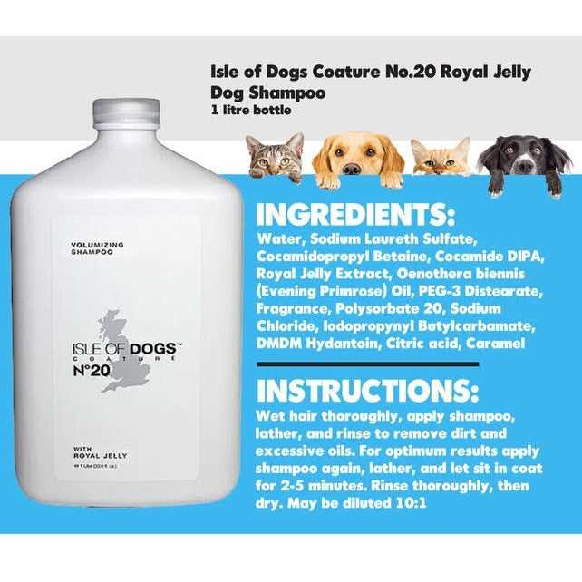 Isle of Dogs Coature No. 20 Royal Jelly Dog Shampoo for Thin or Shedding Coats - Healthber
