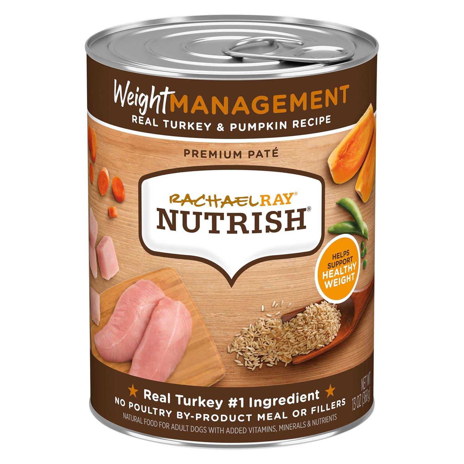 Rachael Ray Nutrish Weight Management Real Turkey & Pumpkin Recipe Wet Dog Food - Healthber