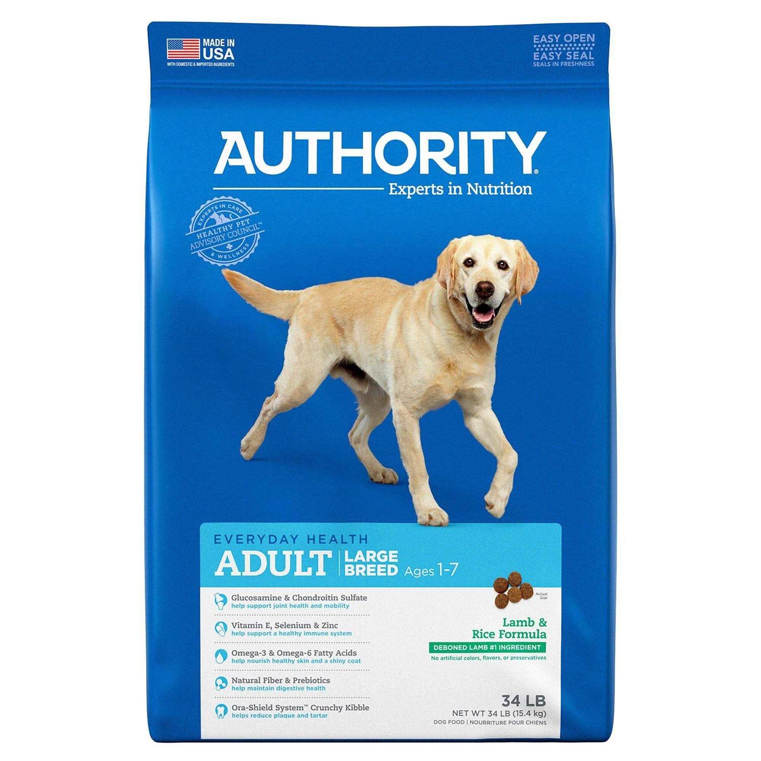 Authority Lamb Rice Formula Large Breed Adult Dry Dog Food - Healthber