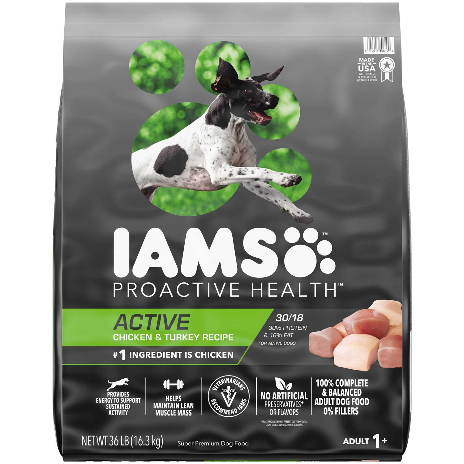 IAMS Proactive Health Active Chicken Turkey Dry Dog Food - Healthber