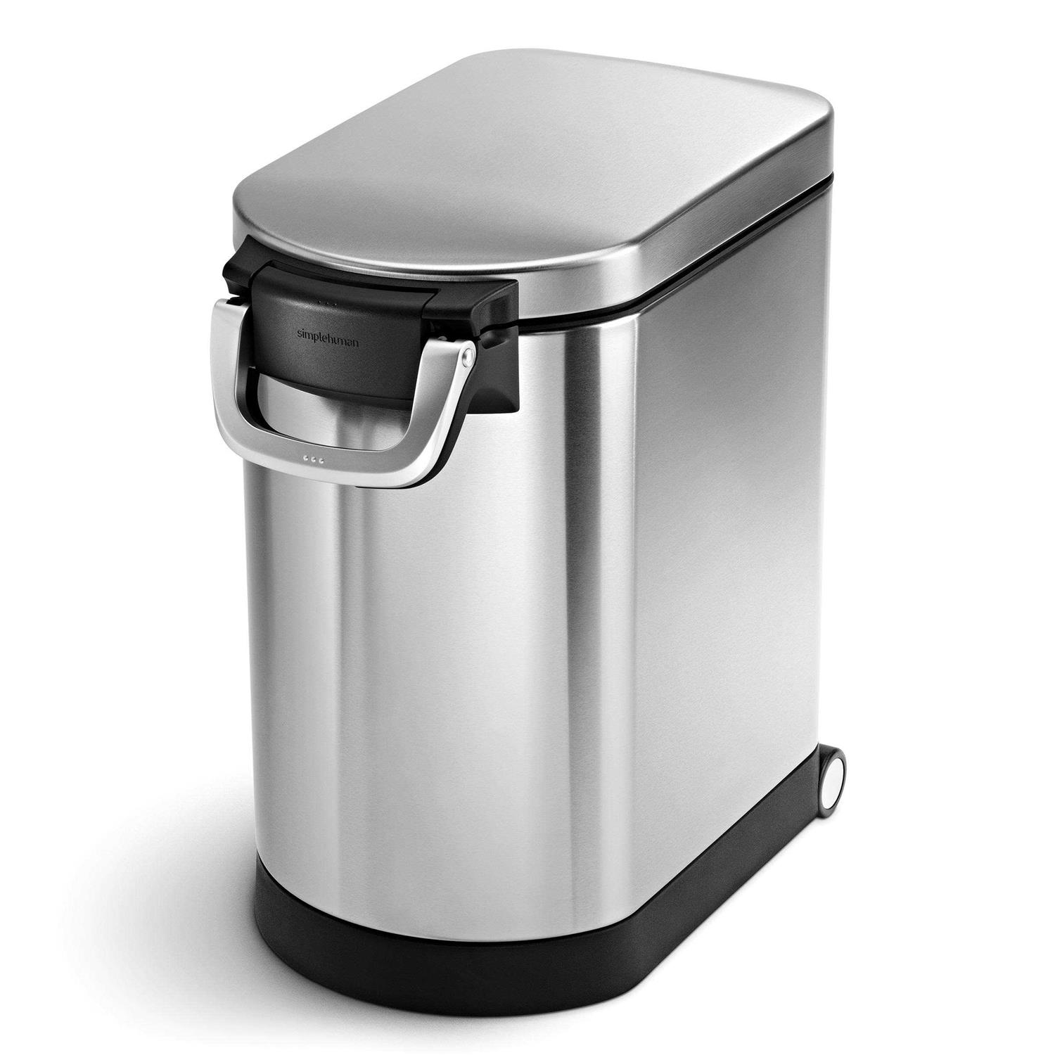 simplehuman Medium Stainless Steel Pet Food Storage Can - Healthber