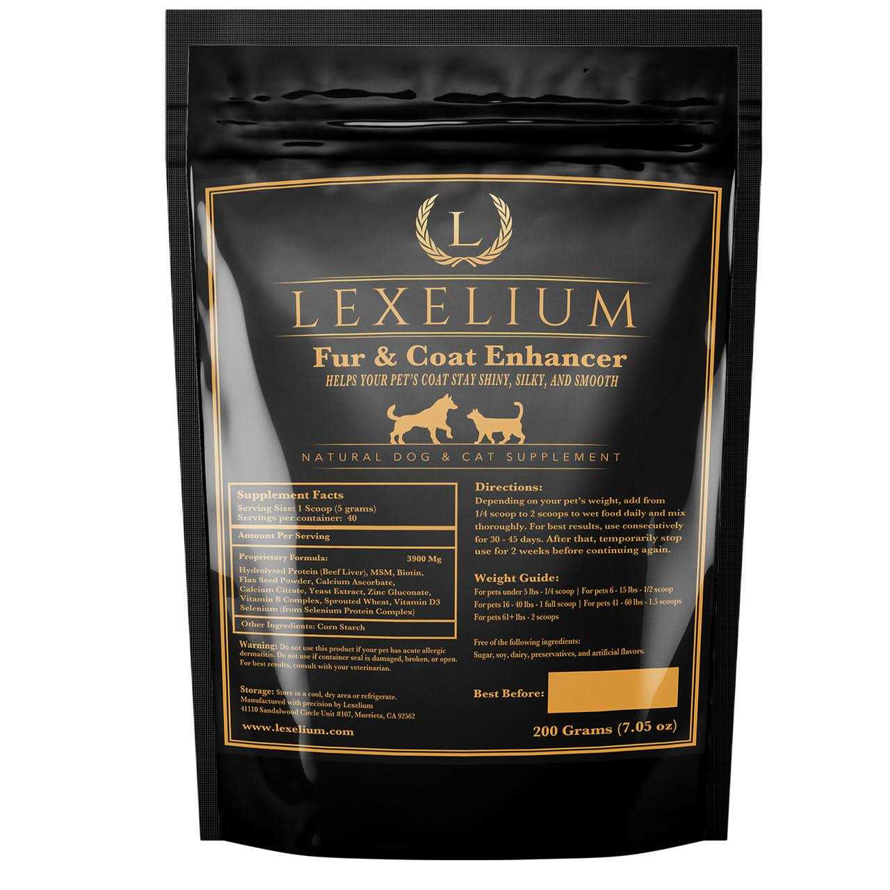 Lexelium Dermatitis Skin and Coat Supplement for Dogs and Cats Promotes Healthy Skin and Fur for Dogs and Cats - Healthber