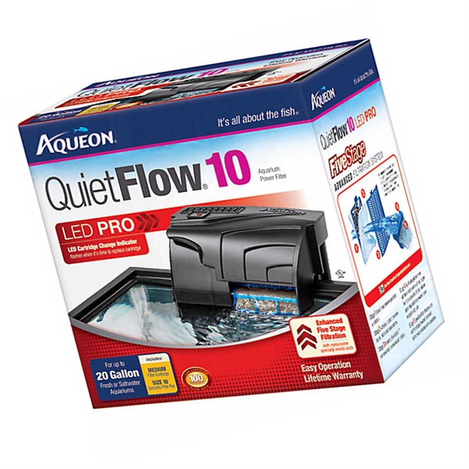 Aqueon QuietFlow 20 LED Pro Power Filter - Healthber