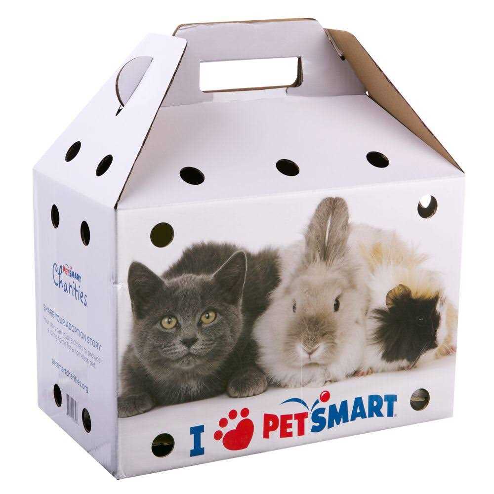 Great Choice Adoption Box Pet Carrier in Blue/White - Healthber