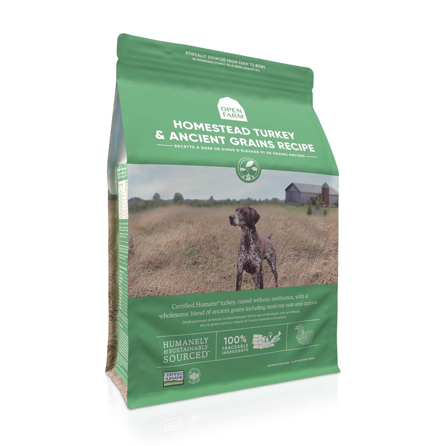 Open Farm Homestead Turkey Ancient Grains Dry Dog Food - Healthber