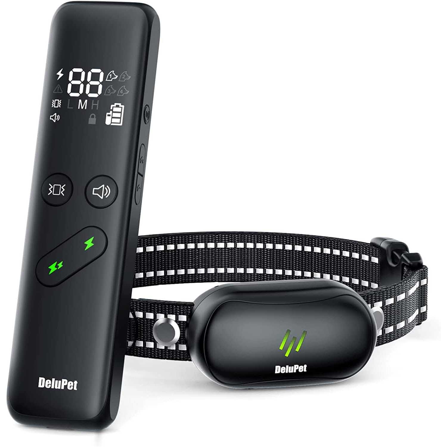 Dog Shock Collar Electric Dog Training Collar with Remote 1600FT Rechargeable E-Collar Waterproof Collars with 3 Training Modes - Healthber