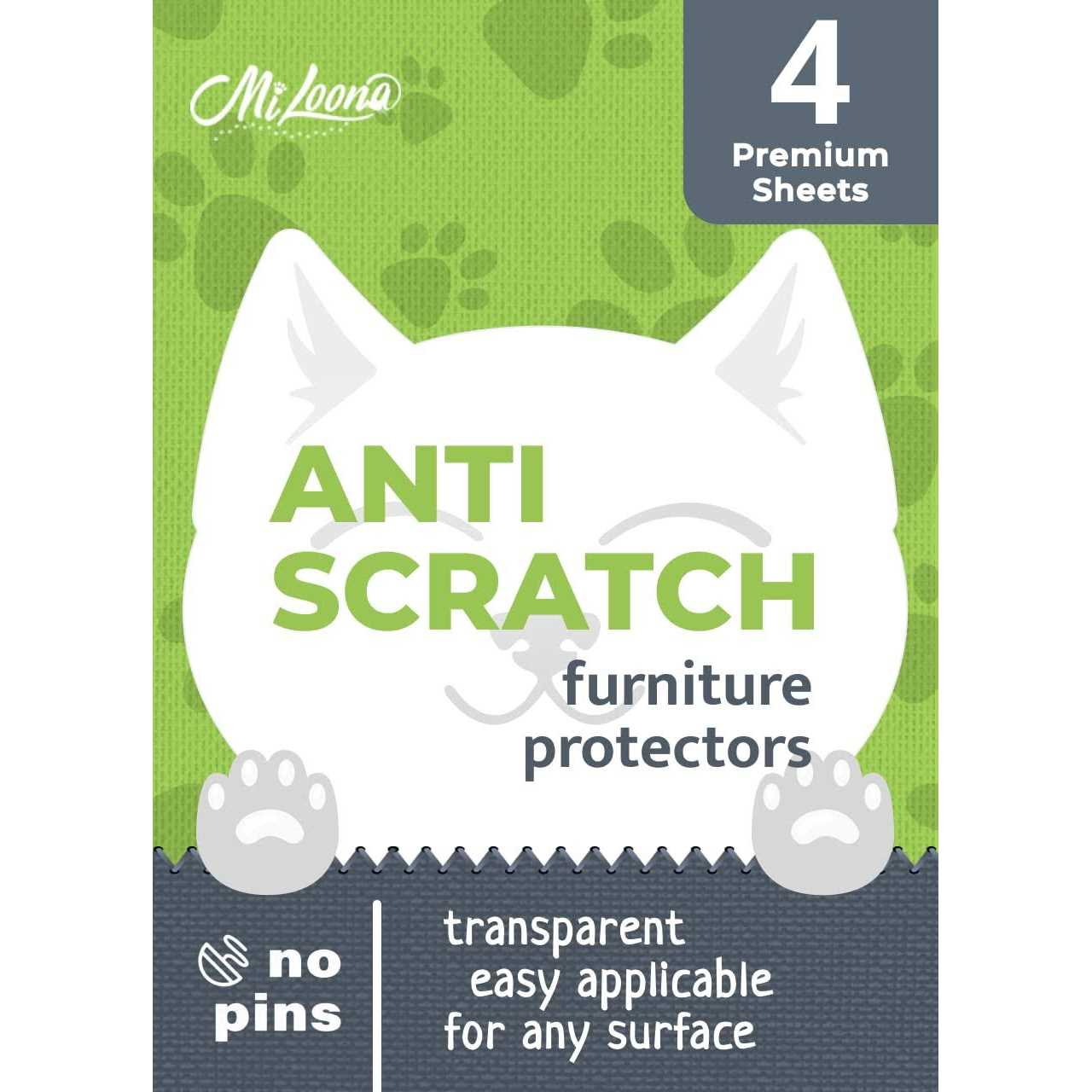 Miloona Anti Cat Scratch Furniture Protector 4 Sheets Couch Covers for Cats - Healthber