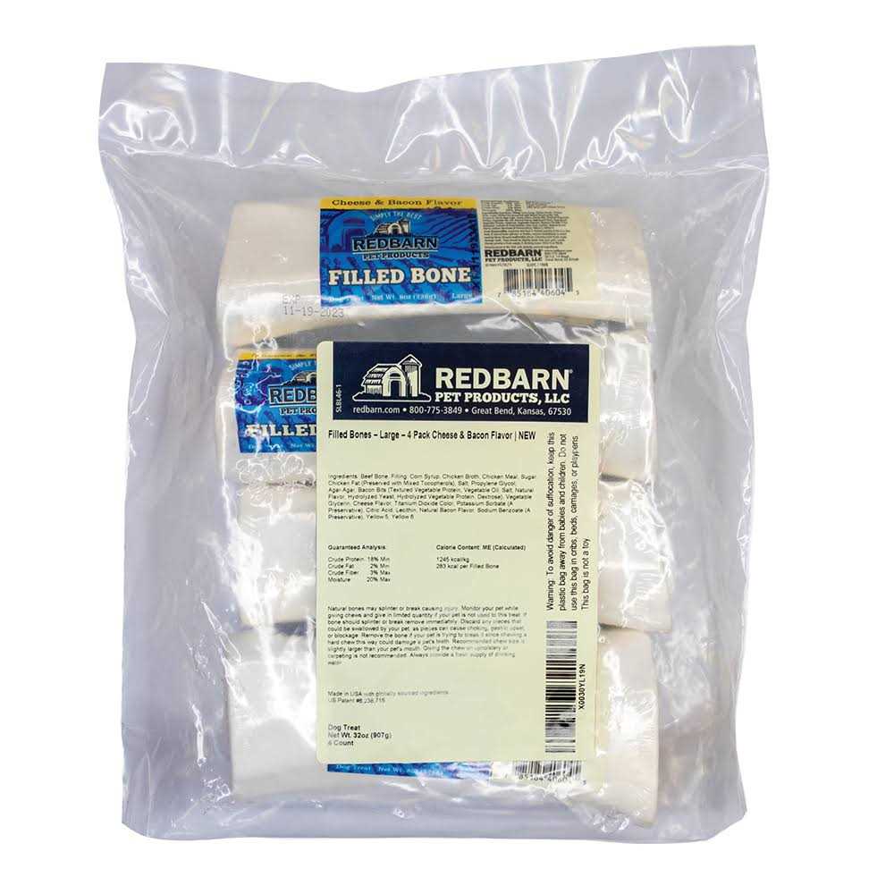 Redbarn Large Beef Filled Bones Dog Treats - Healthber