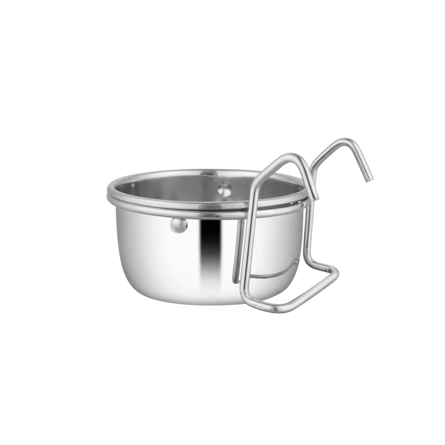 Stainless Steel Cage Cup Pet Feeders with Hooks - Healthber