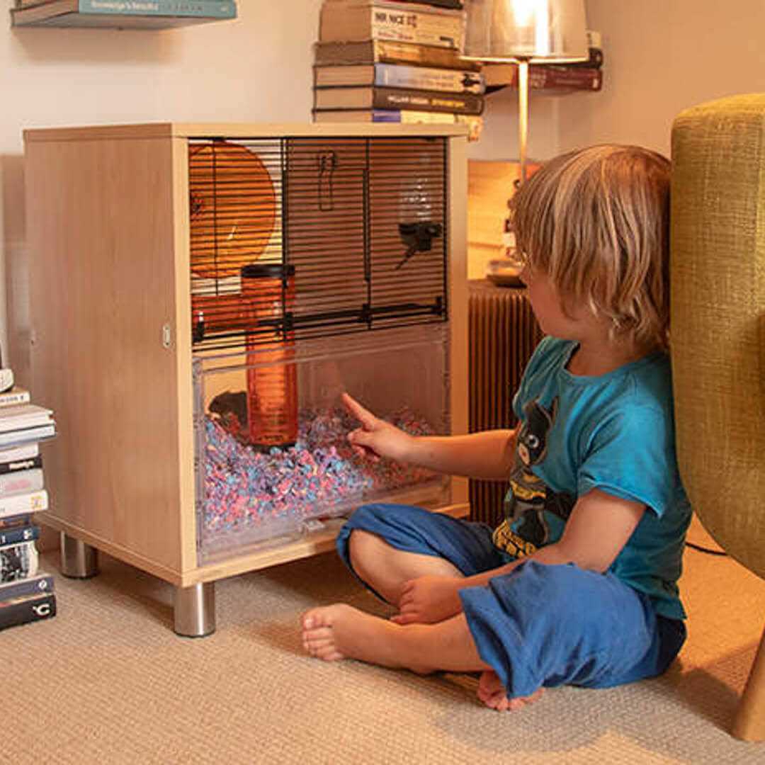 Omlet Secure Easy to Clean White Hamster Cage with Storage - Healthber