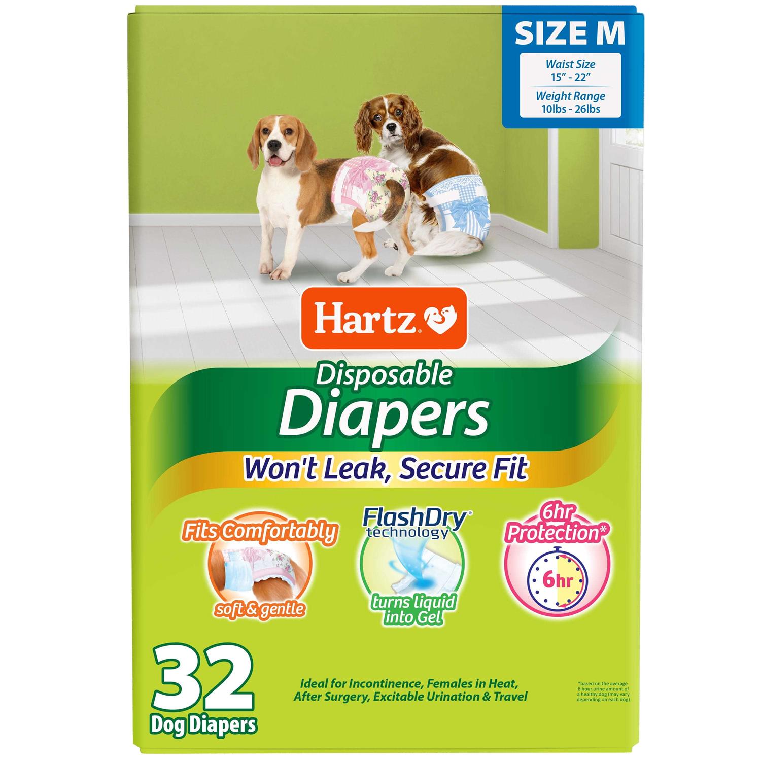 Hartz Disposable Male & Female Dog Diapers - Healthber