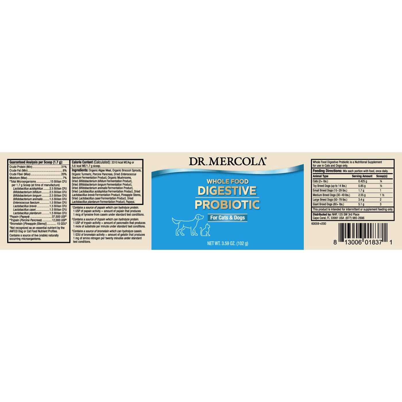 Dr. Mercola Whole Food Digestive Probiotic - Healthber