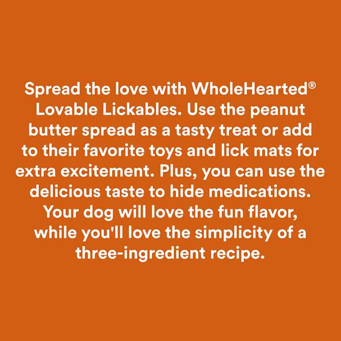 WholeHearted Loveable Lickables Peanut Butter Dog Treats - Healthber