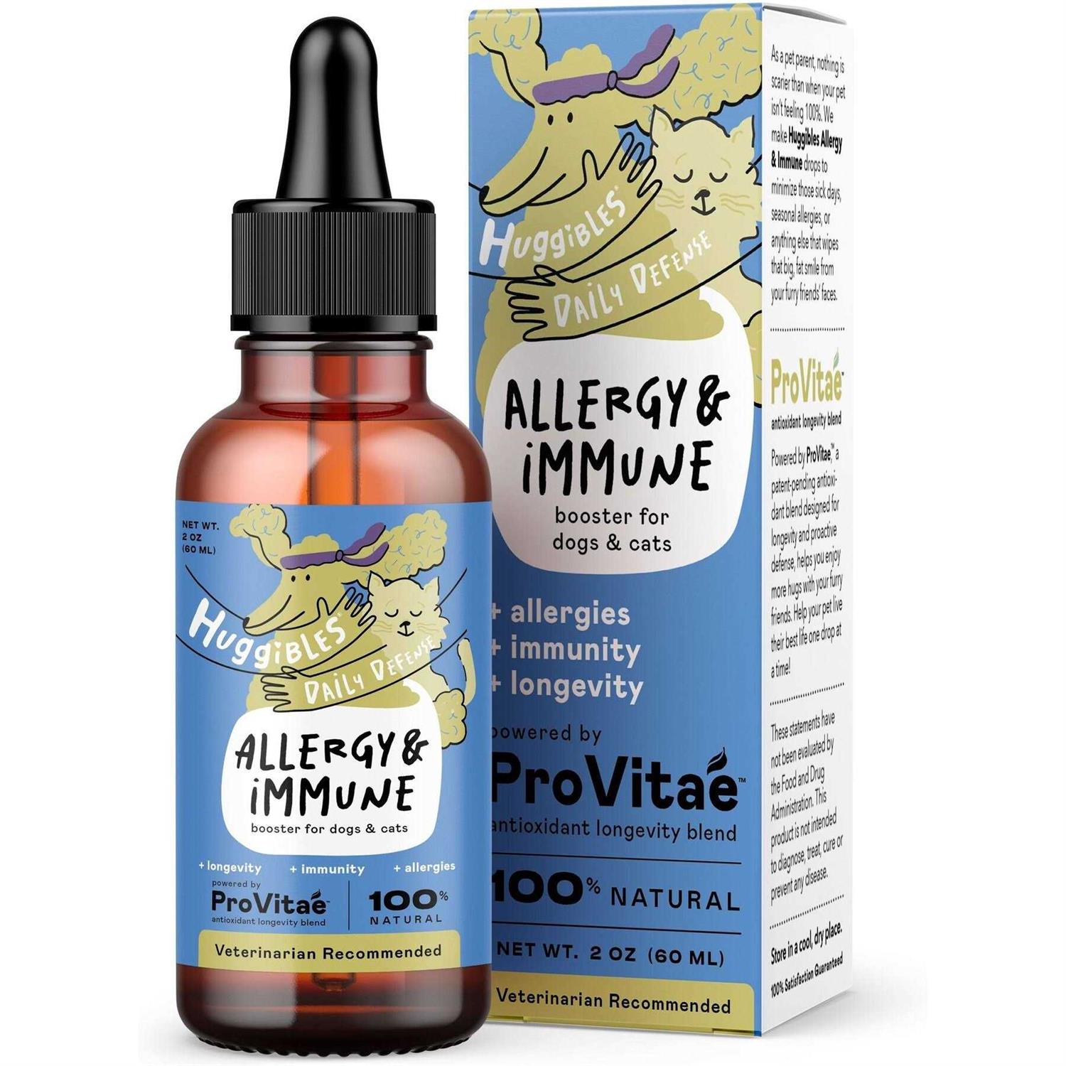 Huggibles Allergy & Immune 2-oz Liquid Supplement for Dogs & Cats - Healthber