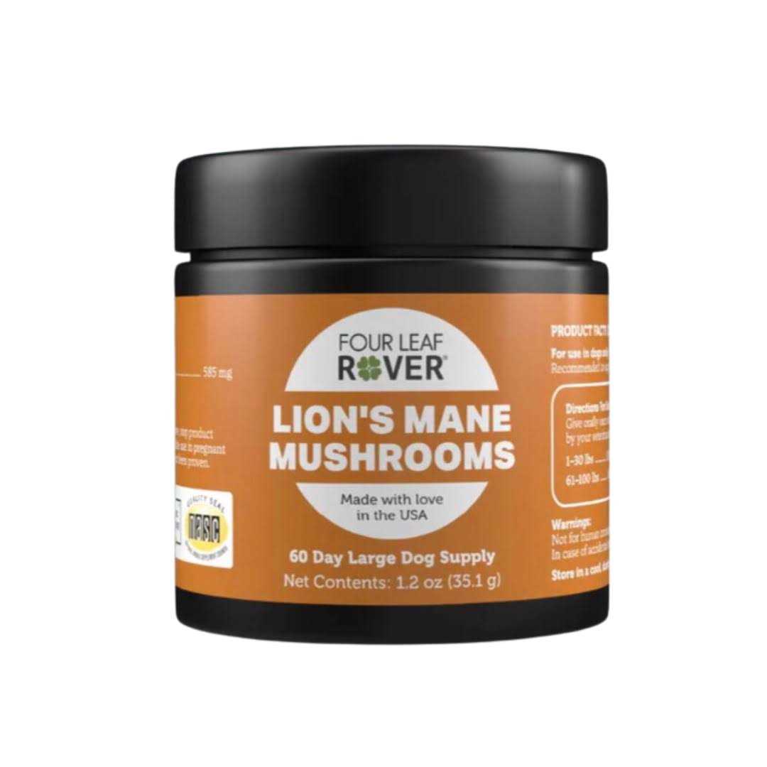 Four Leaf Rover Lion’s Mane Organic Mushroom Extract for Dogs - Healthber