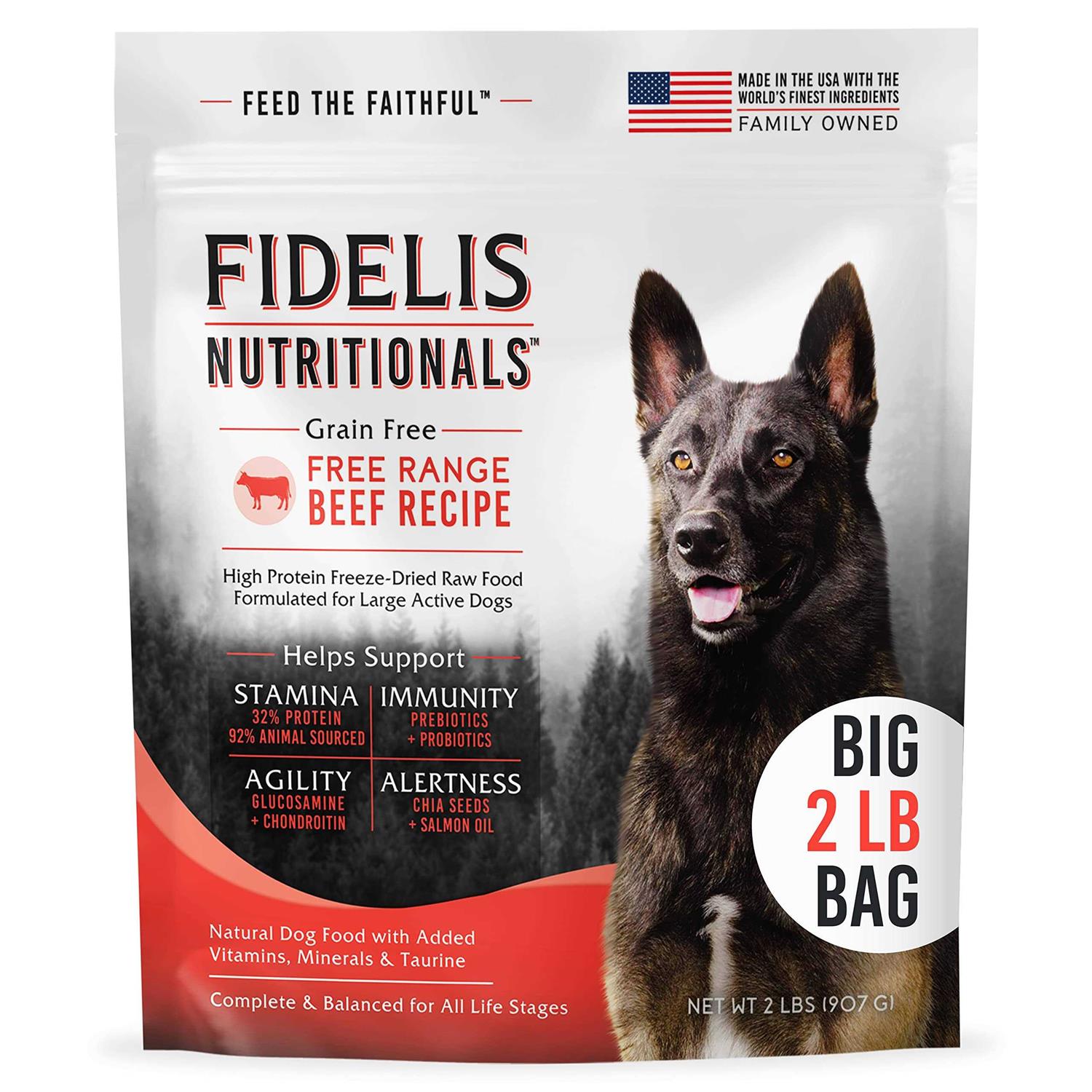 FIDELIS Freeze Dried Dog Food With Superfoods For Large Dog Breeds - Healthber
