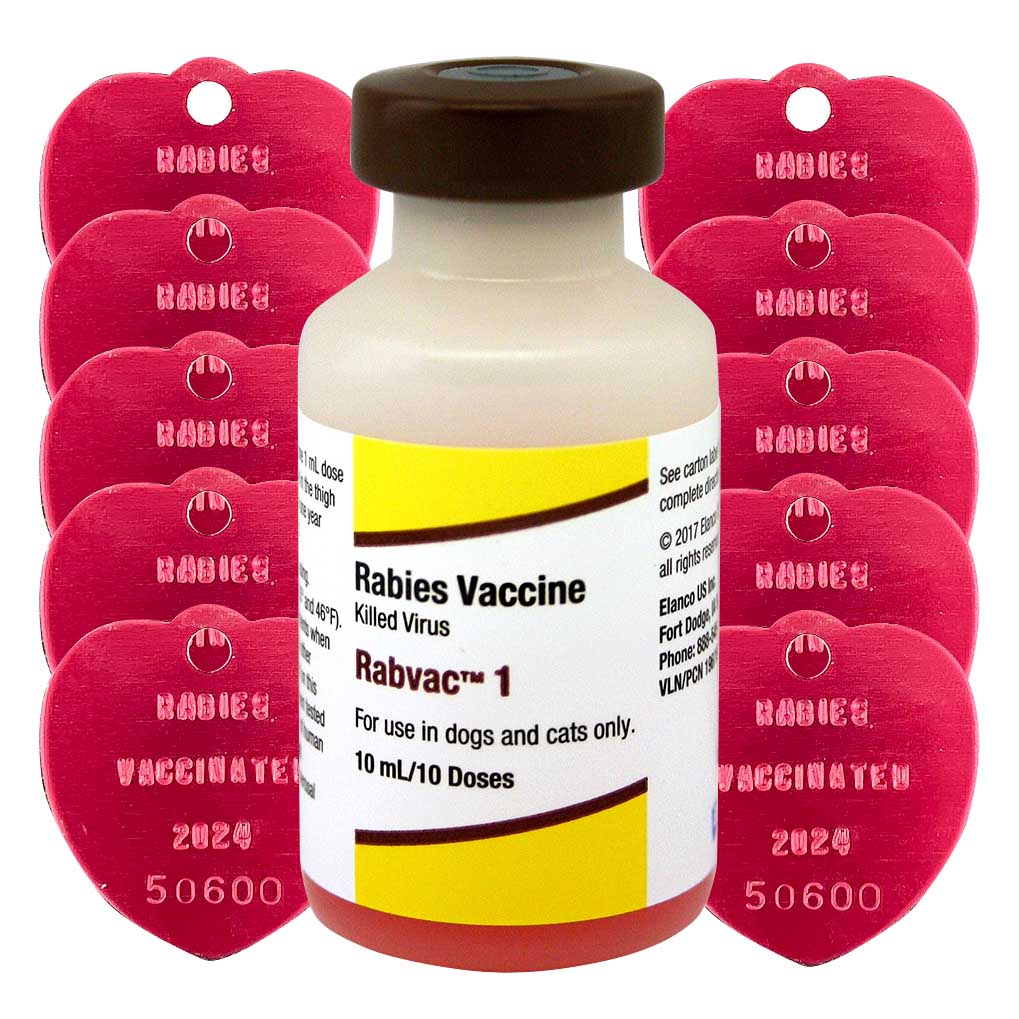 RabVac 1 Rabies Vaccine Kit with Tags - Healthber