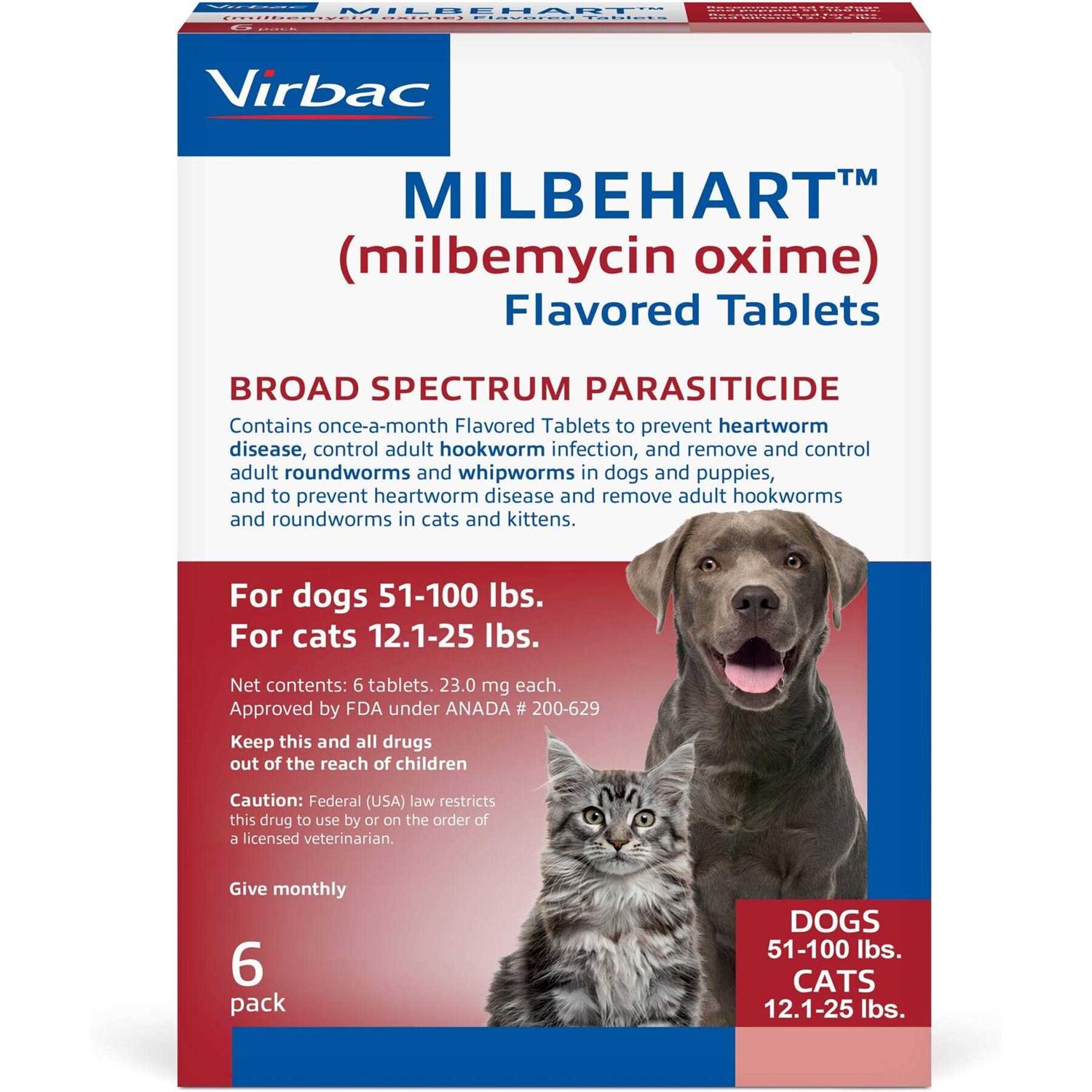 Milbehart Flavored Tablets for Dogs 11-25 lbs - Healthber