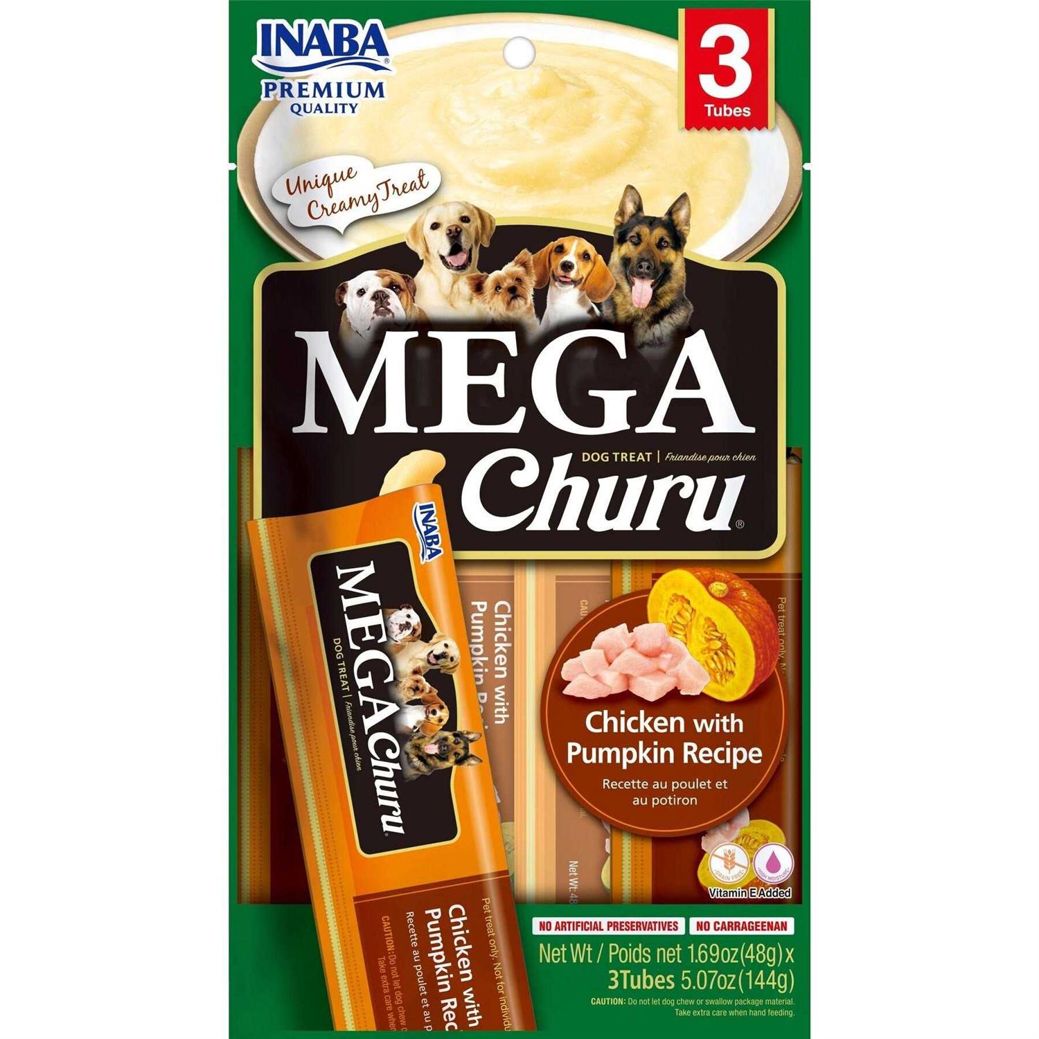 Inaba Dog Mega Churu Chicken Flavored Grain-Free Lickable Dog Treats - Healthber