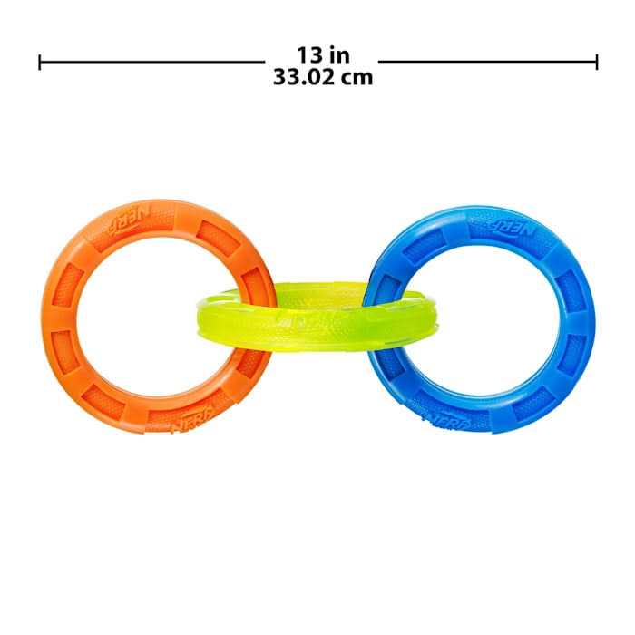 Nerf 3-Ring Tug Dog Toy - Healthber