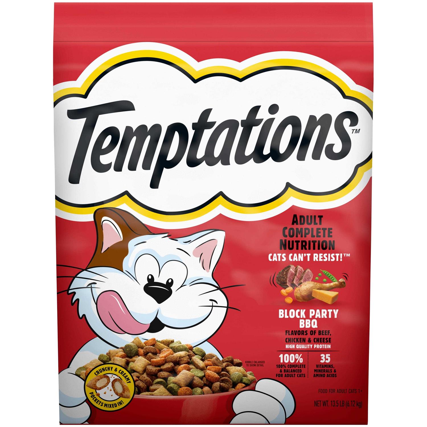 Temptations Block Party BBQ Flavor Adult Dry Cat Food - Healthber