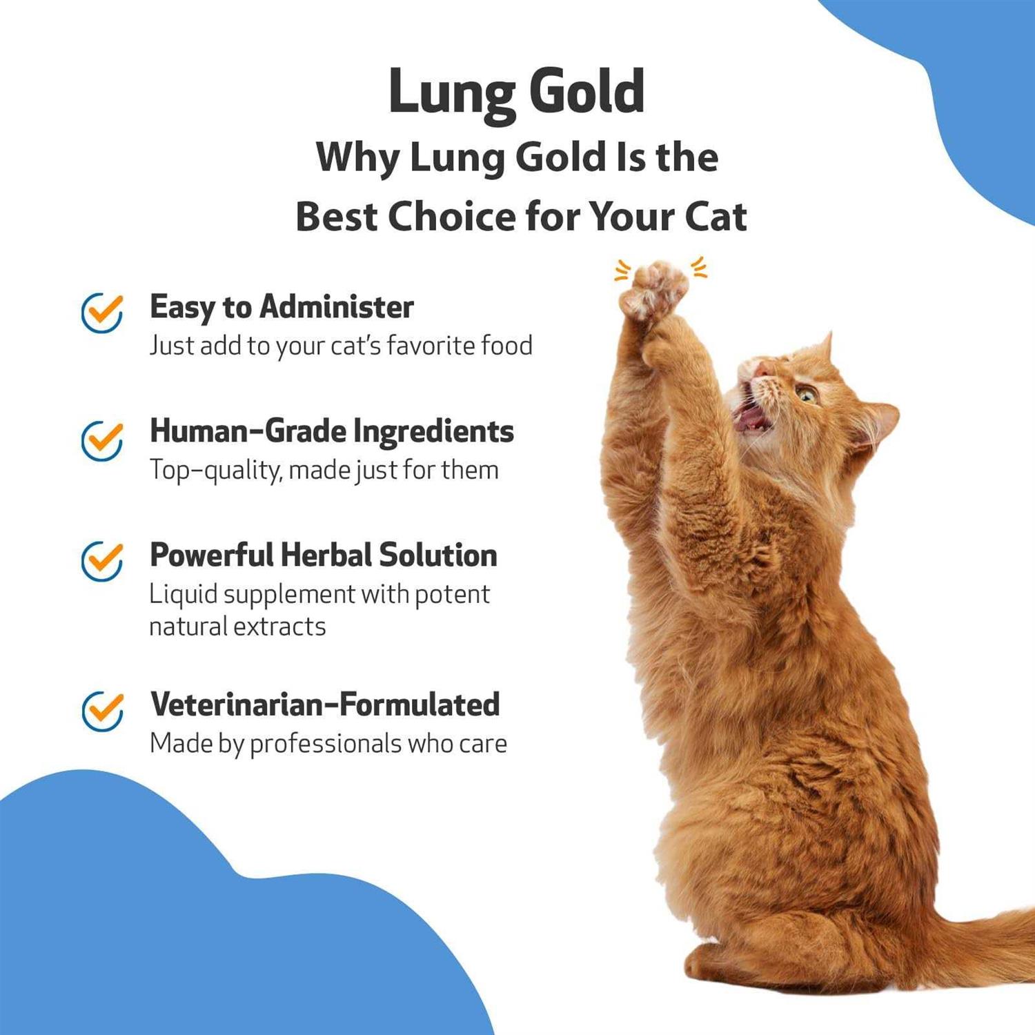 Pet Wellbeing Lung Gold for Cats - Healthber