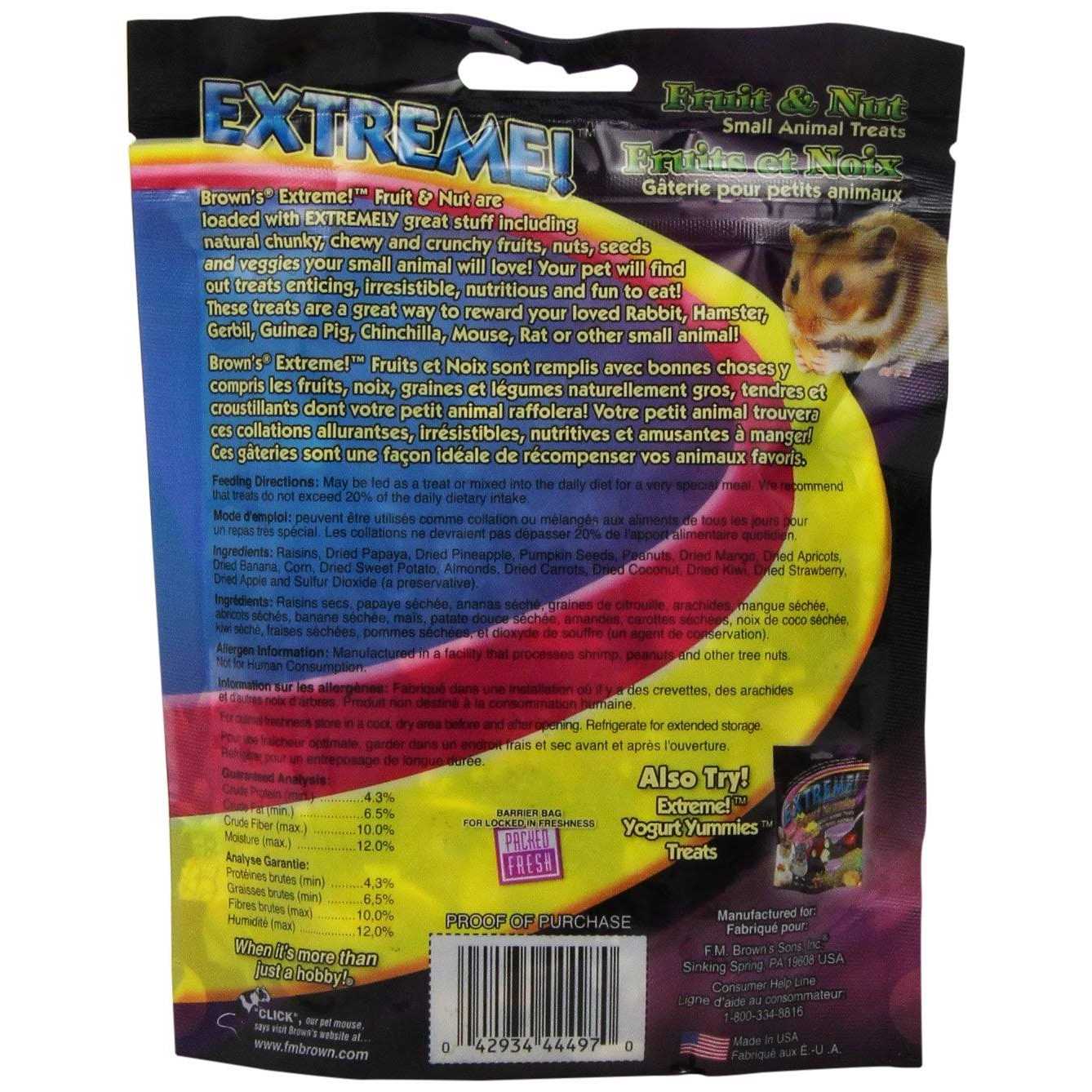 Extreme! Small Animal Treats, Fruit and Nut 6 oz - Healthber