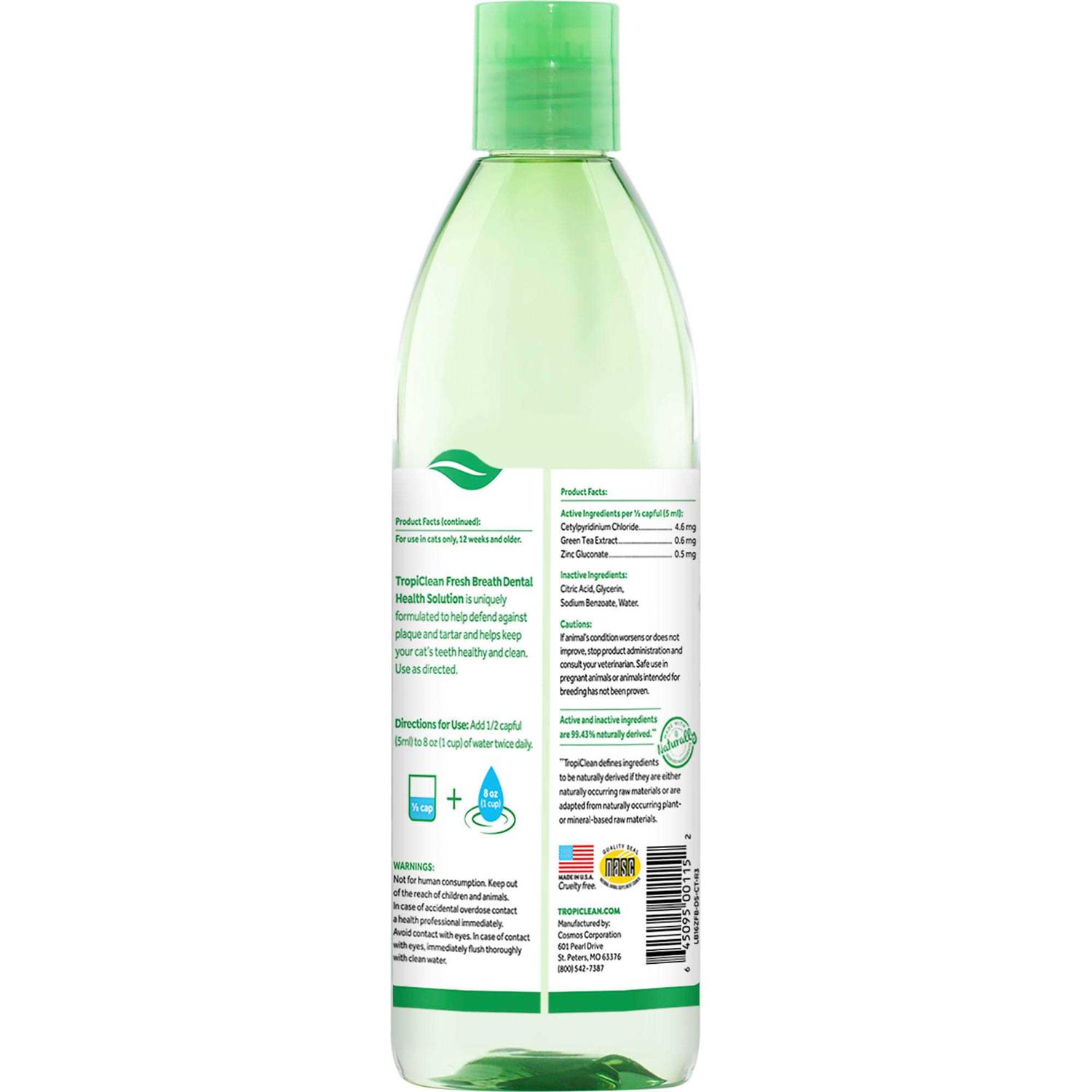 Tropiclean Fresh Breath Water Additive for Cats - Healthber