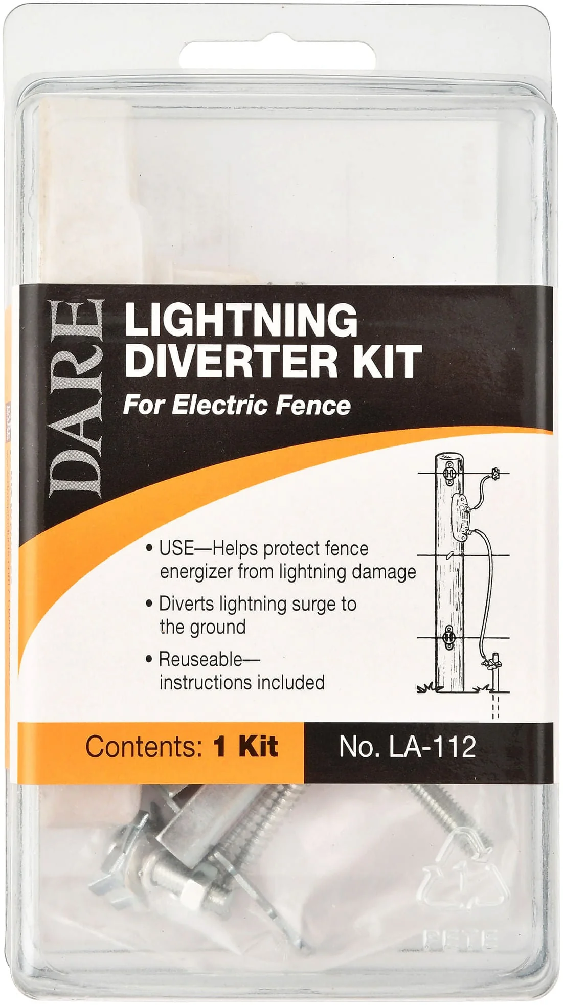 Dare Lightning Arrestor - Lightning Diverter Kit for Electric Fence - Healthber