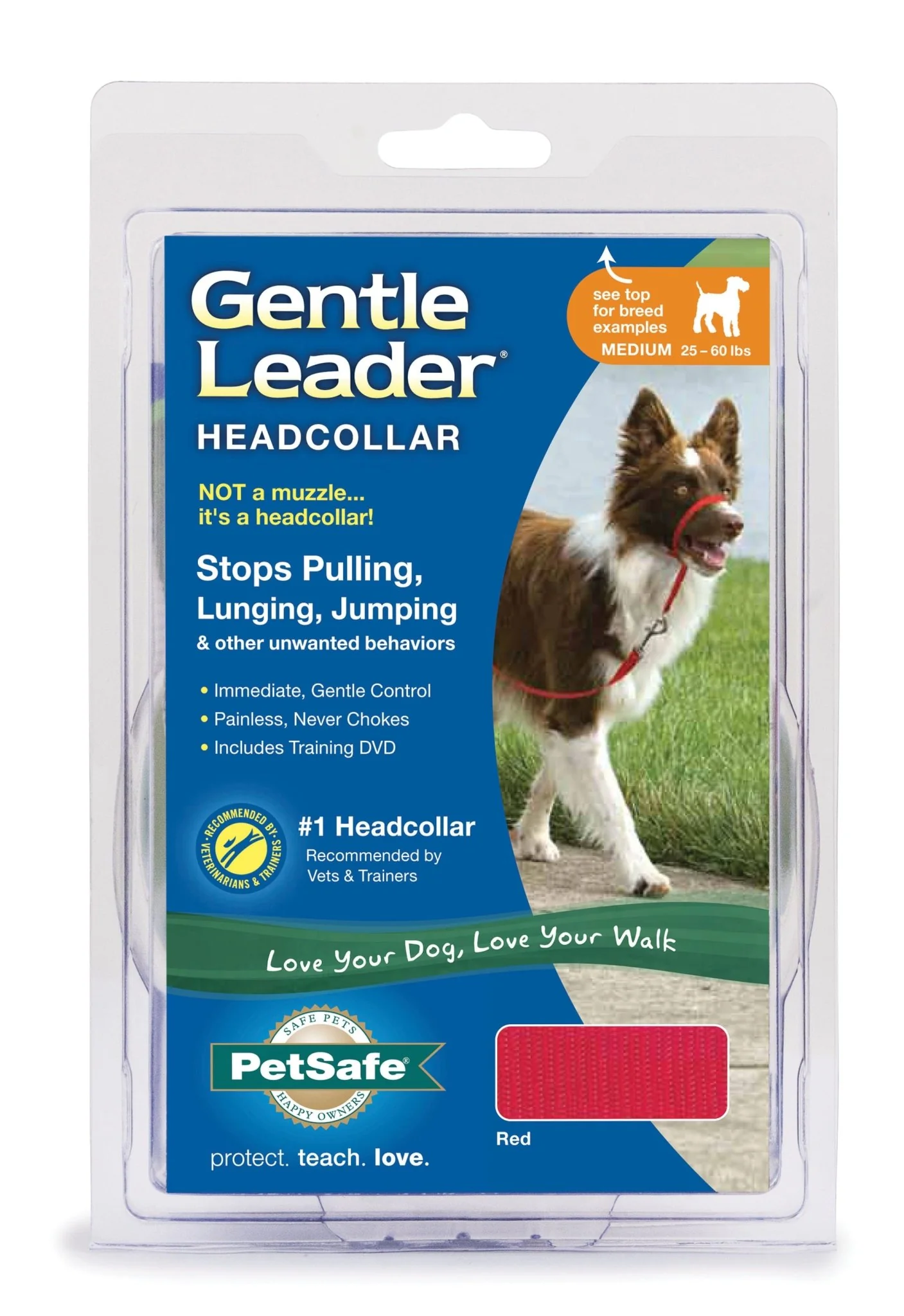 Gentle Leader Headcollar, Medium (25-60 lb) - Healthber