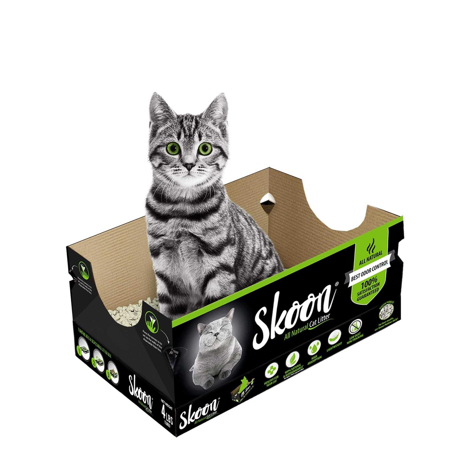 Skoon All Natural Disposable Cat Litter Box - Healthber