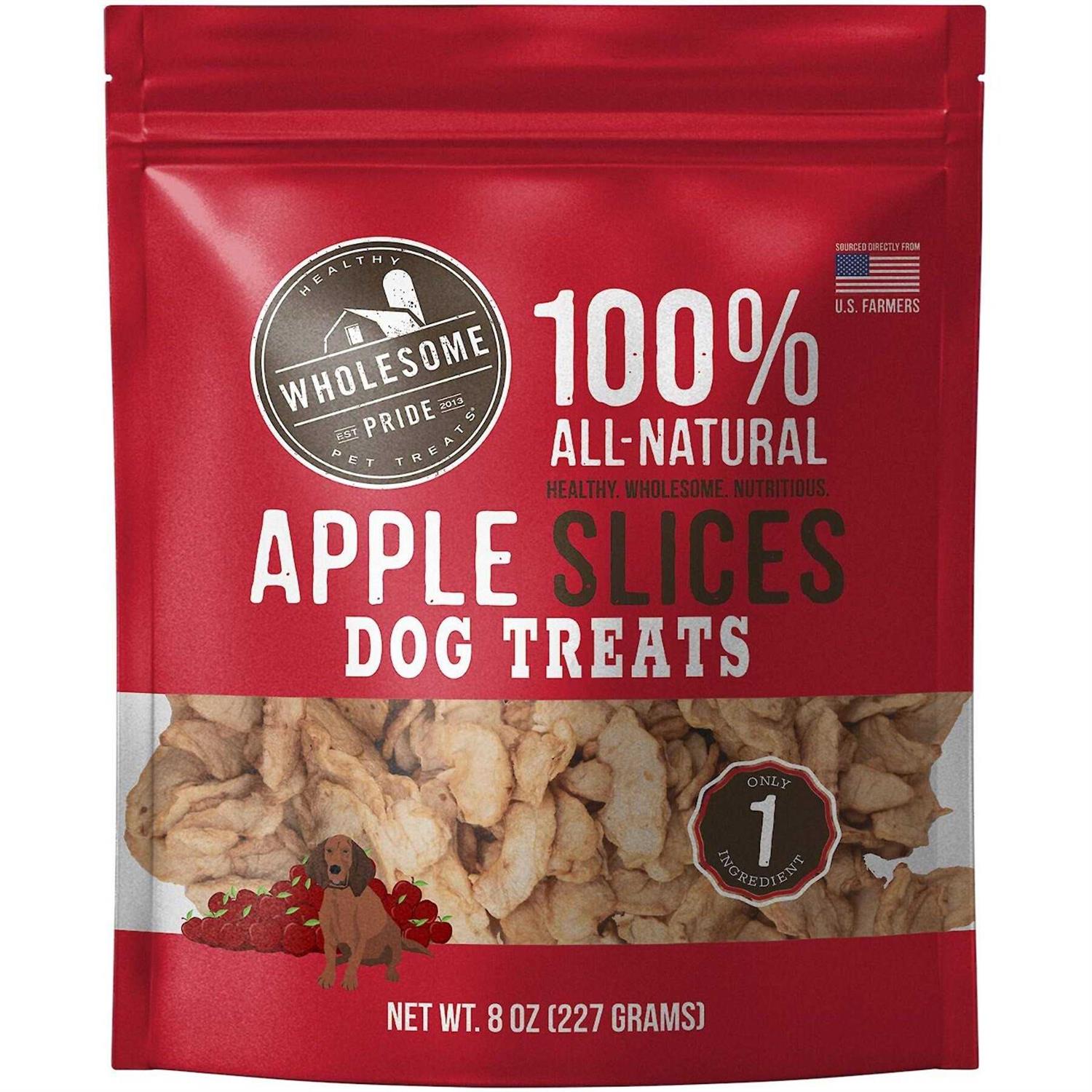 Wholesome Pride Apple Slices Dog Treats - Healthber