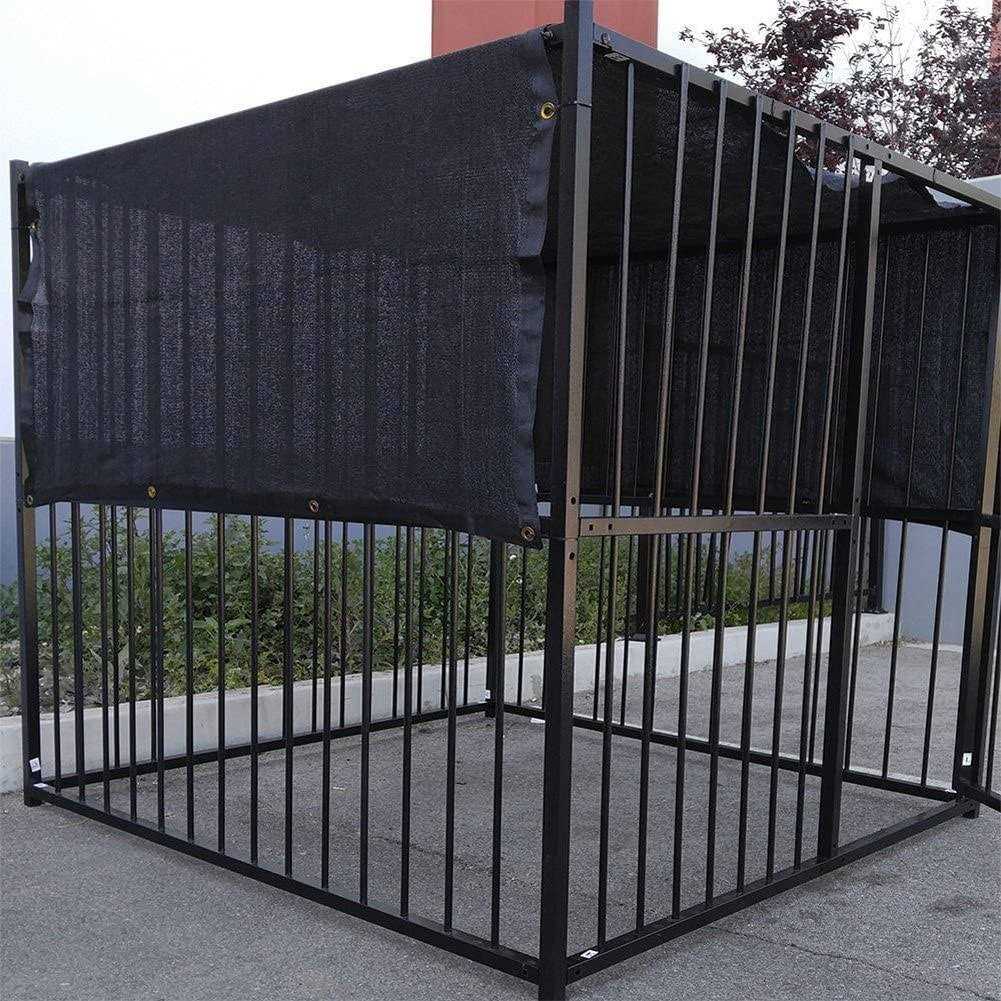 HomeABC Dog Kennel Shade Cover 90% Sunblock Shade Tarp Panel with Grommets - Healthber