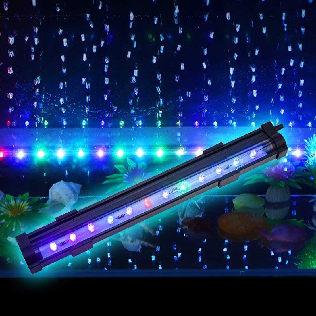 PULACO 2 Watt Aquarium Fish Tank Air Stone with Automatic Color Changing Led Light Pump - Healthber