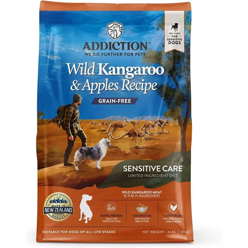 Addiction Wild Kangaroo & Apples Dry Dog Food Limited Ingredient Premium Protein - Healthber
