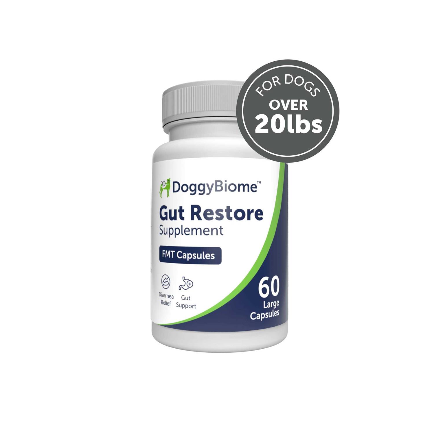 DoggyBiome Gut Restore Supplement 30 Capsules - Healthber
