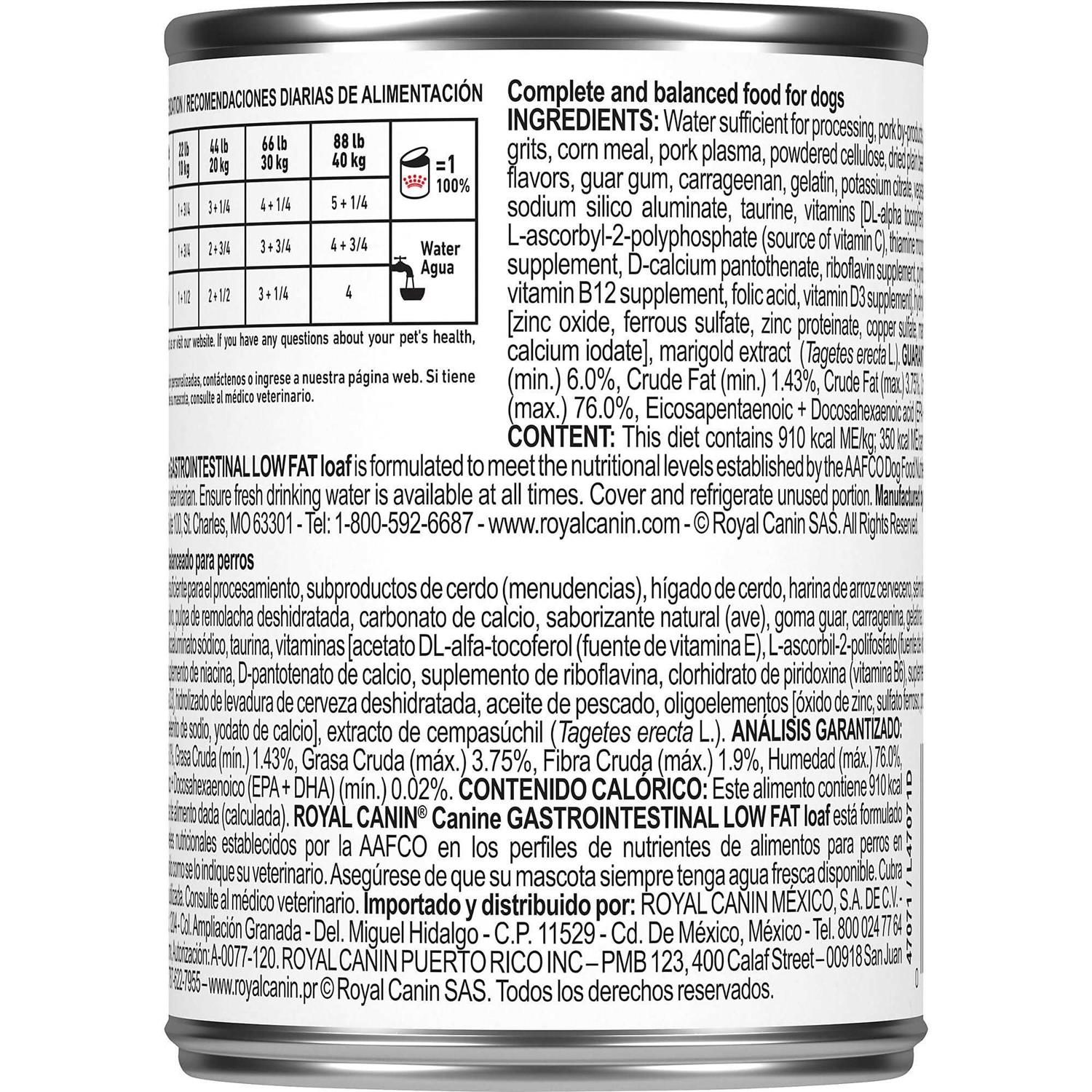 Royal Canin Veterinary Diet Gastrointestinal Low Fat Canned Dog Food - Healthber