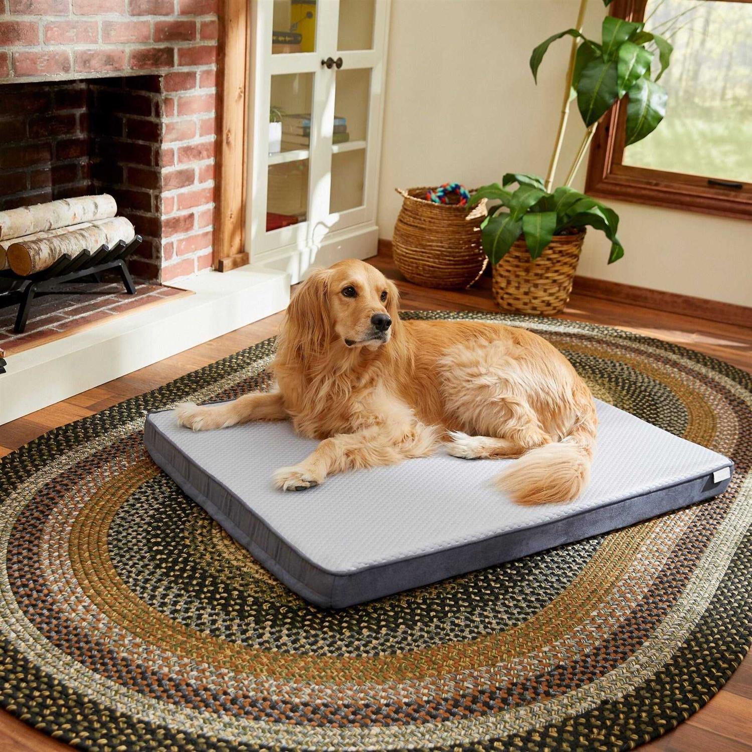 Frisco Cooling Orthopedic Pillow Dog Bed w/Removable COVER Large - Healthber