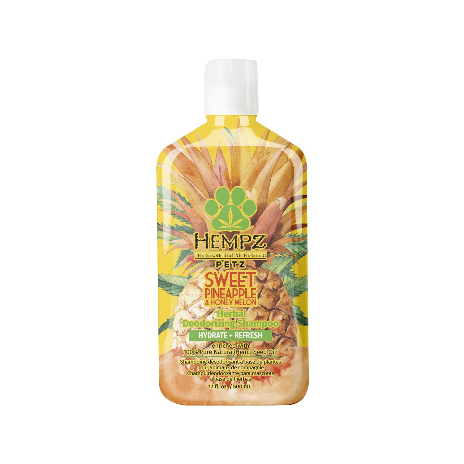 Hempz Petz Sweet Pineapple & Honey Melon Herbal Deodorizing Shampoo - Healthber