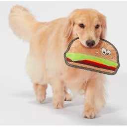 Joyhound Rip Roarin’ Tough Hamburger Dog Toy - Healthber
