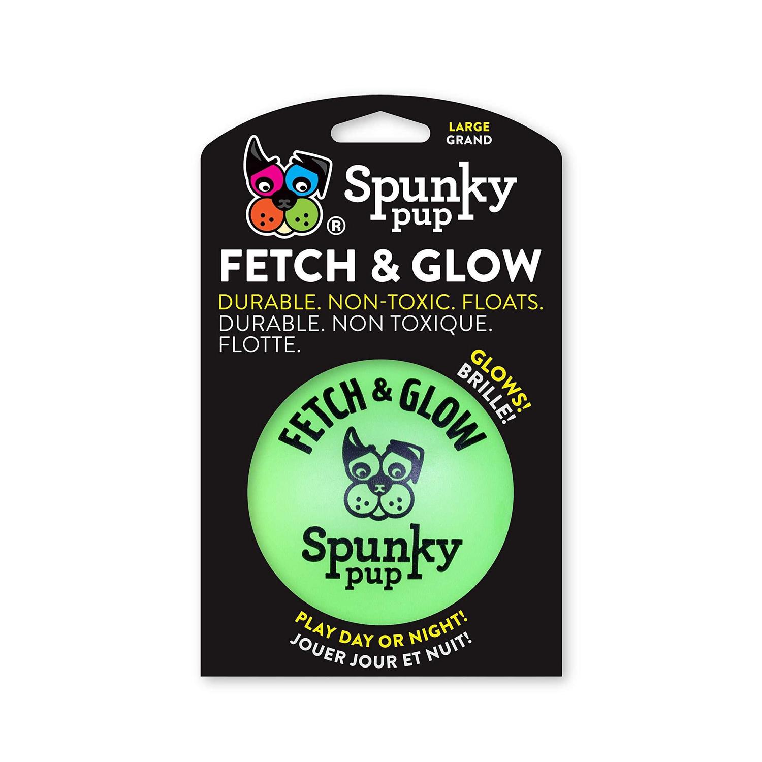 Spunky Pup Fetch Glow Ball - Healthber