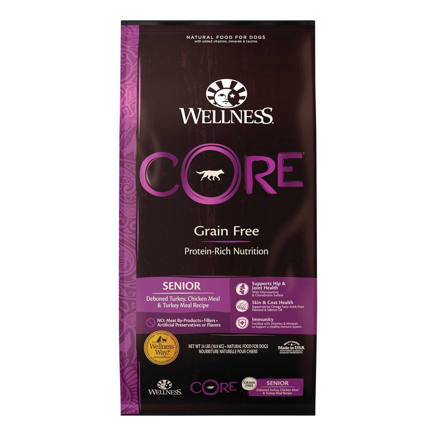 Wellness Core Natural Grain Free Senior Dry Dog Food - Healthber