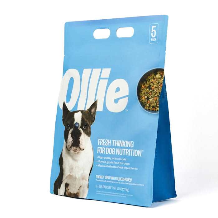 Ollie Fresh Turkey Dish with Blueberries Frozen Dog Food - Healthber