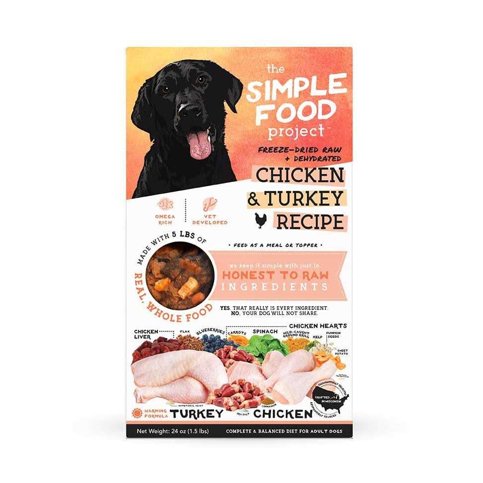 The Simple Food Project Freeze-Dried Dog Food Chicken & Turkey - Healthber