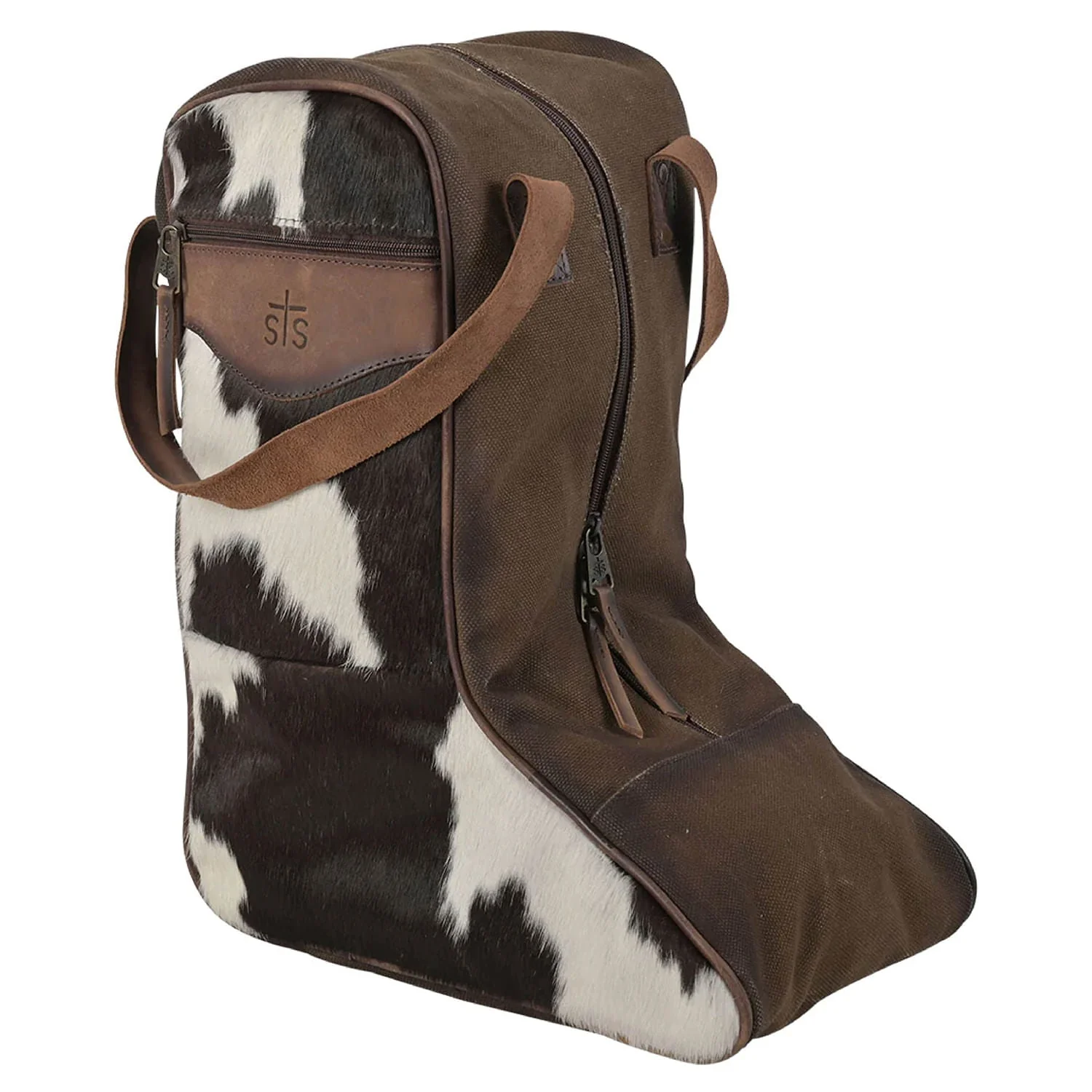 STS Cowhide Full Grain Leather Boot Bag - Healthber