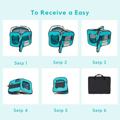 Aliparr Portable Pet Playpen,Dog Playpen Foldable Pet Exercise Pen Tents for Dogscatsrabbitspets,Cat Playpen Indooroutdoor Travel Camping Use - Healthber
