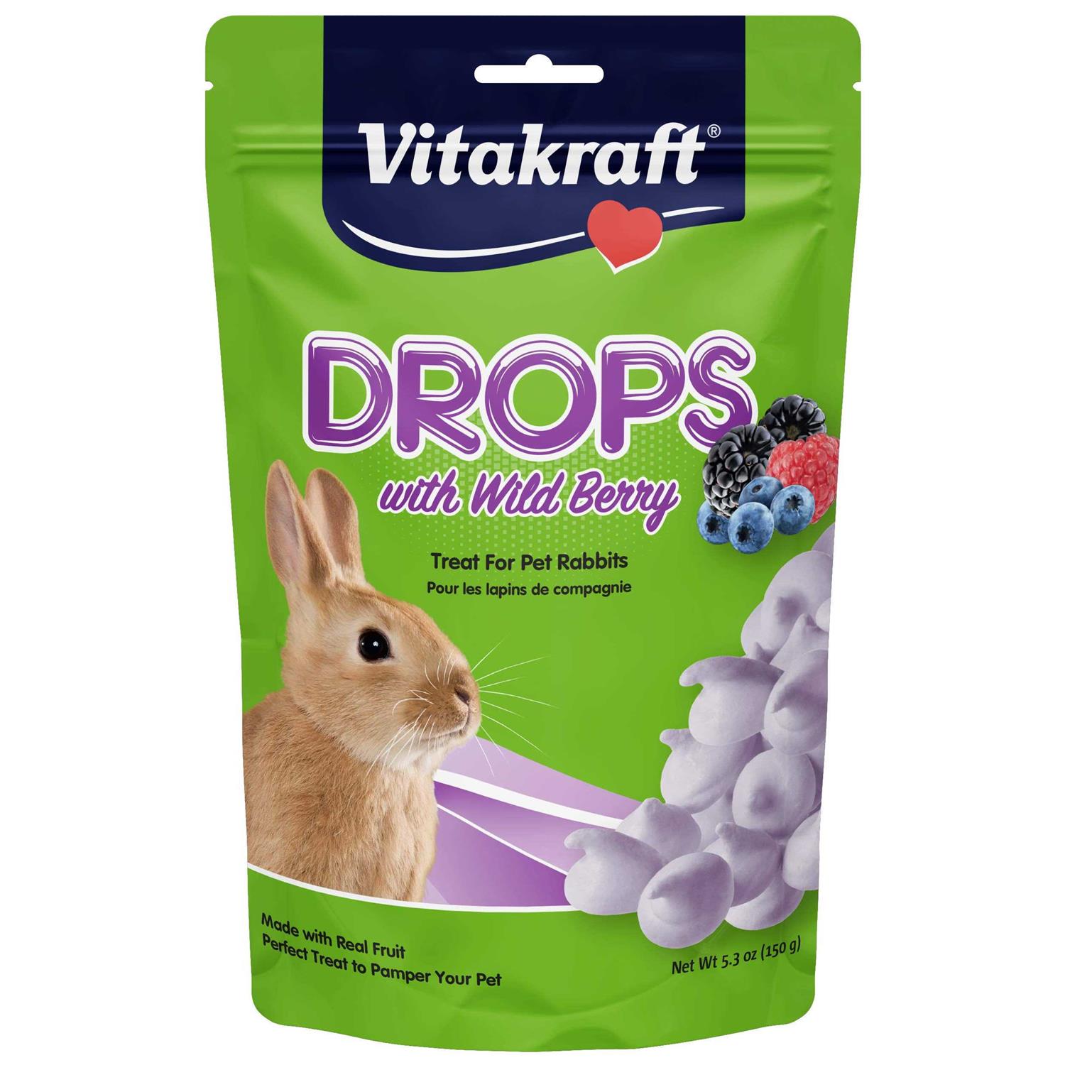Vitakraft Rabbit Drops with Wild Berry - Healthber