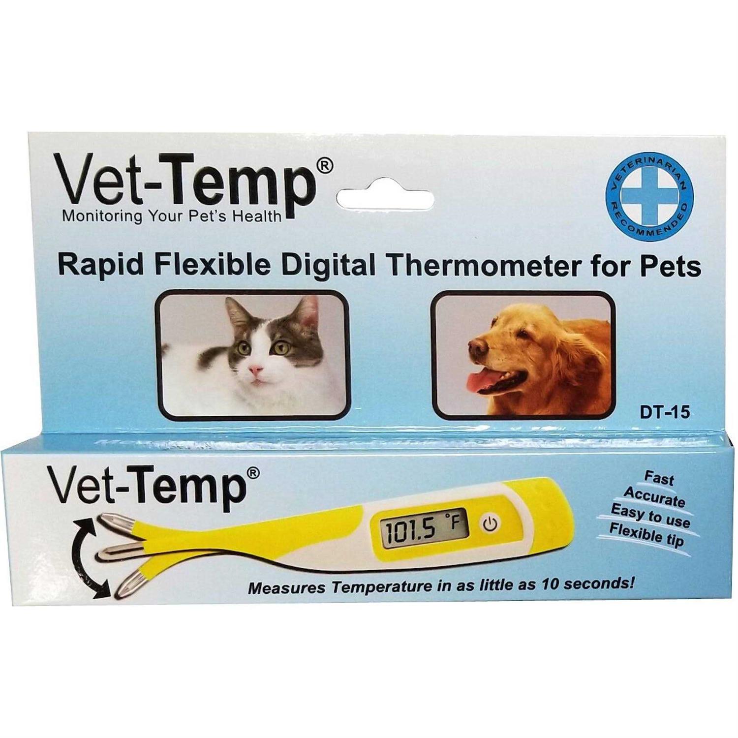 Vet-Temp Rapid Flexible Digital Dog & Cat Thermometer - Healthber