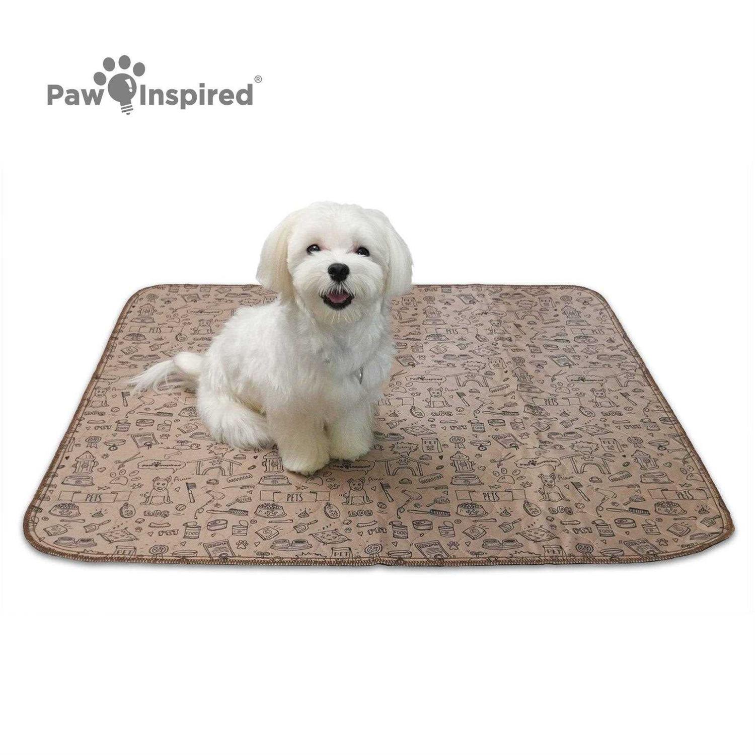 Paw Inspired Washable Pee Pads for Dogs Reusable Puppy Pads - Healthber